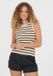 NOU Top Ranya Beige-Zwart Dames Katoen/Elastaan Fitness & Training Maat 42