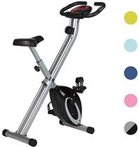 Ultrasport hometrainer F-Bike Advanced - LCD-display, opvouwbare hometrainer - verstelbare weerstandsniveaus - met handpulssensoren - opvouwbare fietstrainer- voor sporters en senioren, fitnessbike