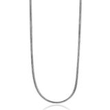 Zinzi 50cm zilveren slangen collier 1mm breed ZISL50
