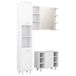 VidaXL meuble de salle de bain 3 pièces panneau de particules Blanc