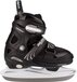 Nijdam IJ shockeyschaats Semi Softboot Junior Verstelbaar Zilver Zwart Schoenmaat 30-33