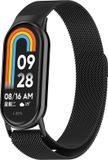By Qubix Qubix Milanese band Zwart Geschikt voor Xiaomi Smart Band 8 / 9 / 10