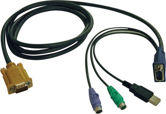 Tripp Lite P778-006 Toetsenbord-Video-Muis (KVM) Kabel 1,83 m Zwart