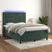 Maison Exclusive - Boxspringbed met matras en LED-verlichting, donkergroen, 140x190 cm, fluweel