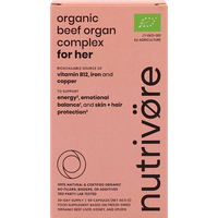 Nutrivore Biologisch Runderorgaan Complex Vrouw - 90 capsules