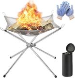 Shenzhen Haorui Industrial Technology Co., Ltd. Foyer pliable pour le camping et l'extérieur avec gants résistants à la chaleur et sac de transport