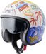 GMS-Moto Ride & Surf, casque ouvert, Blanc/Bleu/Jaune/Rouge, S