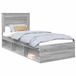 vidaXL Bedframe Grijs Sonoma Bewerkt Hout 90 x 200 cm