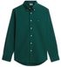 Tommy Hilfiger Heren Lange Mouwen Shirt - Donkergroen - Katoen/Elastaan - Maat S