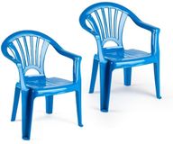 Merkloos / Sans marque Trendoz Stoeltjes voor kinderen - 2x - blauw - 50 cm - voor binnen en buiten - kunststof