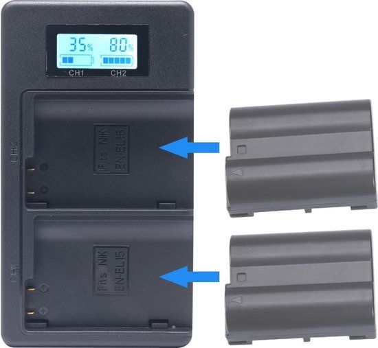 MCOPLUS Duocharger USB incl. 2x EN-EL15C