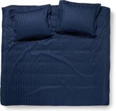 Damai Linea Dekbedovertrek Lits-jumeaux Indigo Katoensatijn 240x200/220 cm