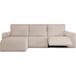 ECOMMERC3 Bankhoes voor chaise longue, kort hoekdeel links, met ontspanning, hoes voor chaise longue, linnen, bi-elastisch, ademend en eenvoudig aan te brengen, met schuimstoffen en elastieken