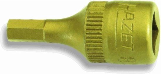 Hazet Bitdop inbus 1/4" 6 mm - TiN coating - chroom vanadium