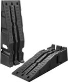 VEVOR Autohellingen, 2-Pack, 17 Cm Hefhoogte, Draagbare Autohellingen voor Garageonderhoud, Olieverversingen en Vrachtwagenreparaties, 1814 Kg Laadvermogen (Per Helling), Zwart