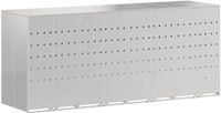 vidaXL Rangement pour poubelles 3 bacs acier inoxydable argent