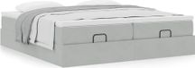 Maison Exclusive - Cadre de lit ottoman avec coussin de matelas gris clair, 180x200 cm, velours