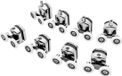 Ruhhy Cabine de douche roulettes - Set de 16x - Argent