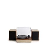 CREATE CRETAE - Record Player Pro platenspeler van donker hout met 2 externe luidsprekers, 3 afspeelsnelheden, Bluetooth 5.3, RCA-uitgang, hifi-systeem, alle soorten grammofoonplaten