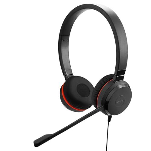 Jabra Evolve 30 II, Unified Communications Certified Stereo Headset met Call Control Unit, ruisonderdrukkende microfoon, LED-indicatoren, uitstekende geluidskwaliteit - USB-C/A, zwart