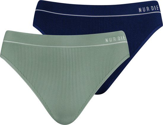 NUR DIE Retro Slip 2-pack - Marine/Khaki - Maat M