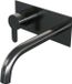 Brauer Gunmetal Edition Inbouw Wastafelmengkraan met Gebogen Uitloop en Afdekplaat Model D2 Gunmetal Geborsteld PVD