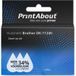 PrintAbout Brother DK-11240 Etiket Zwart op wit (51mm x 102 mm)