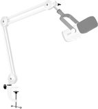 FIFINE Microfoon Arm - Verstelbare Microfoon Standaard - Wit