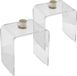 Vevor Set Van 2 Bijzettafels 415 X 305 X 460 mm, U-Vormige Acryltafel Bijzettafel, Transparante Salontafel