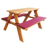 HABAU Kinderpicknickbank met bekleding, 89 x 79 x 50 cm, bruin