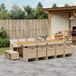 Prolenta Maison Exclusive - Tuinset voor buiten, 15-delig, met kussens, beige, van polyrotan