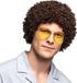 Boland Pruik Ricardo bruin Afro Kort Mannen 80's Disco