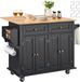 VEVOR Keukeneilandwagen Rolka st Oprolbaar Ladeplank 900 x 715 x 815 mm