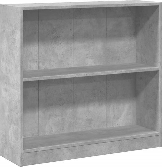vidaXL Boekenkast 80x24x75 cm bewerkt hout betongrijs