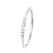 Lucardi Dames Ring met 11 diamanten (0,06ct) - Ring - Cadeau - 14 Karaat Goud - Witgoud