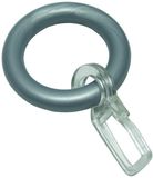 GARDINIA gordijnringen voor gordijnroedes/caféroedes, inclusief plooihaken, 10 stuks, ringbreedte 6 mm, kunststof, mat zilver