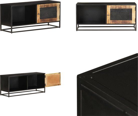 vidaXL Tv-meubel 90x30x40 cm ruw mangohout