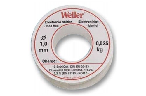 Weller T0054025199 Soldering Tin EL99-1-100, 1mm 100g Lead-free