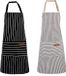 Tablier de cuisine réglable en coton et polyester pour adultes