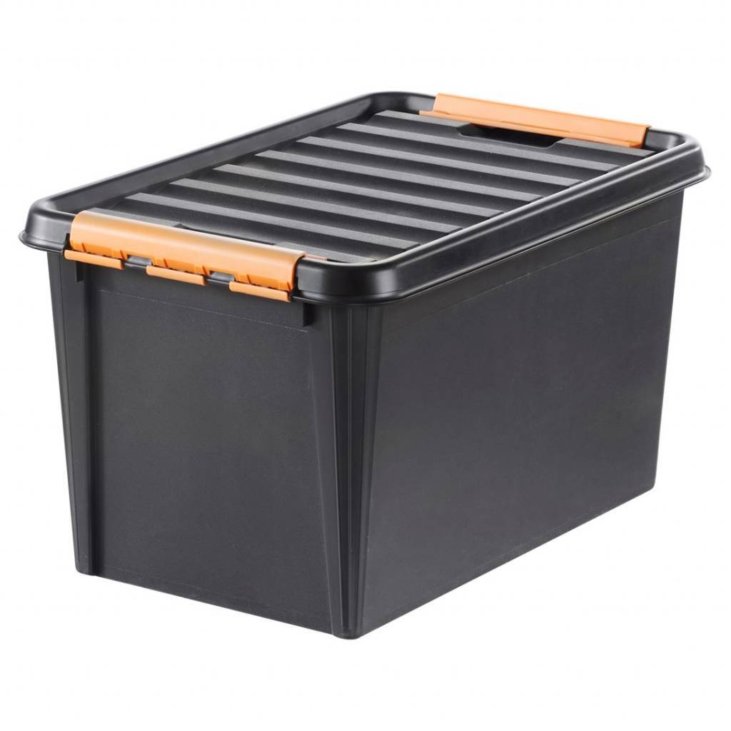 SmartStore Clipbox Pro 45 zwart (59 x 39 x 34 cm) 50 liter "onbreekbaar!"