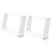 VidaXL Salontafelpoten 2 st u-vormig 70x(30-31) cm staal wit