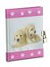 Mareli Geheim dagboek puppy's met metalen slot voor meisjes
