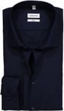 Seidensticker Slim Fit overhemd - donkerblauw - boordmaat 45
