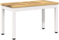 vidaXL Salontafel Wit 60,5 x 30 x 36 cm Massief Acaciahout