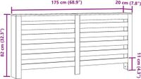 vidaXL Radiatorombouw 175x20x82 cm bewerkt hout bruin eikenkleurig
