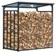 Merkloos Houtopslag Buiten - 185 x 100 x 185 cm - Staalprofiel - Weerbestendig - Capaciteit 3.5 m³