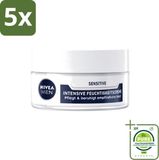 Nivea Men Sensitive Intensive Gezichtscrème - 50 ml - Grootverpakking - 5 stuks