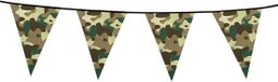 Boland Camouflage vlaggenlijn - 6 meter - kunststof - leger thema - vlaggetjes - versiering