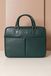 D'Arienzo Cartable 24 heures en Cuir Vert serviette ordinateur double poche