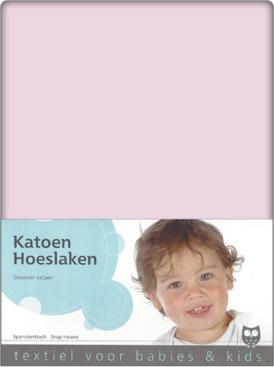 Briljant Bedmode Hoeslaken Roze 60x120cm katoen